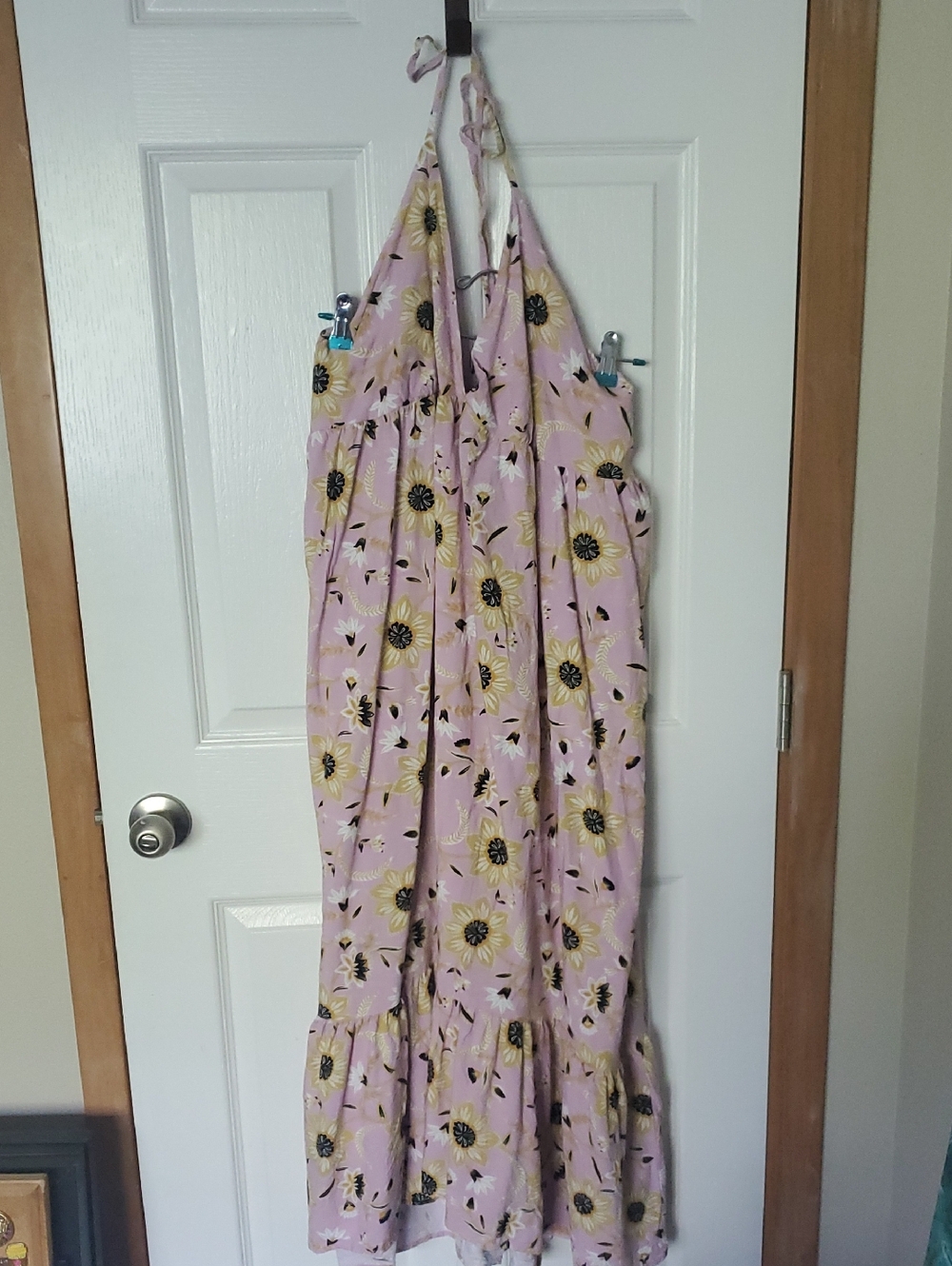 LOFT Beach Lavender/pink Floral Halter Dress